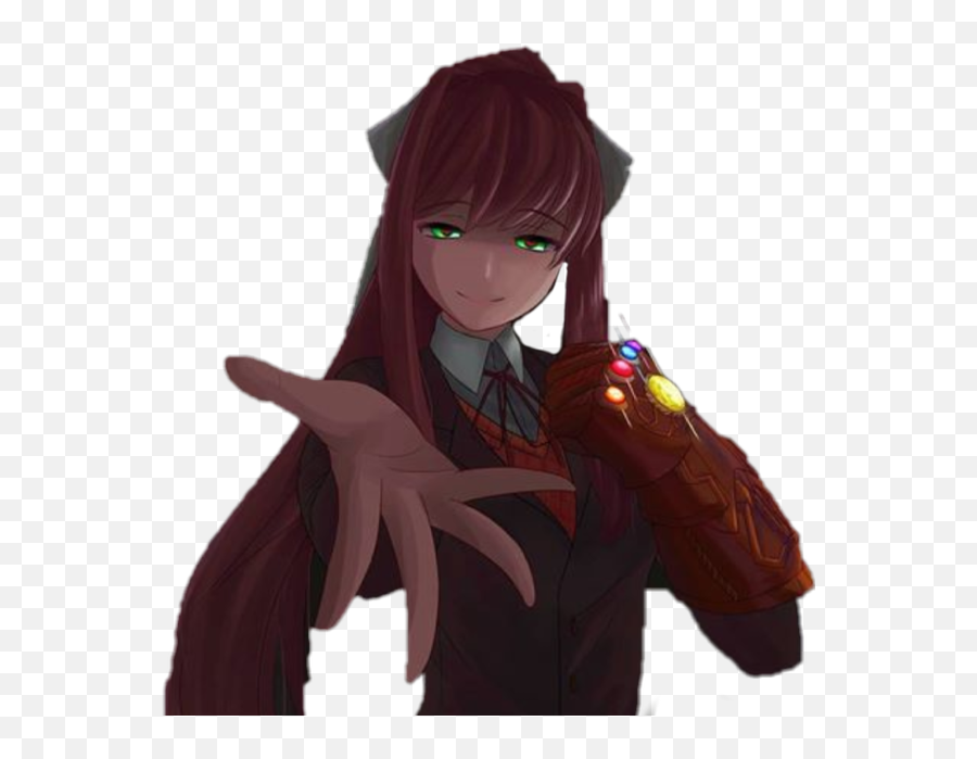 What Will Monika From Doki Literature Club Most Likely - Doki Doki Literature Club Memes Monika Png,Thanos Gauntlet Png