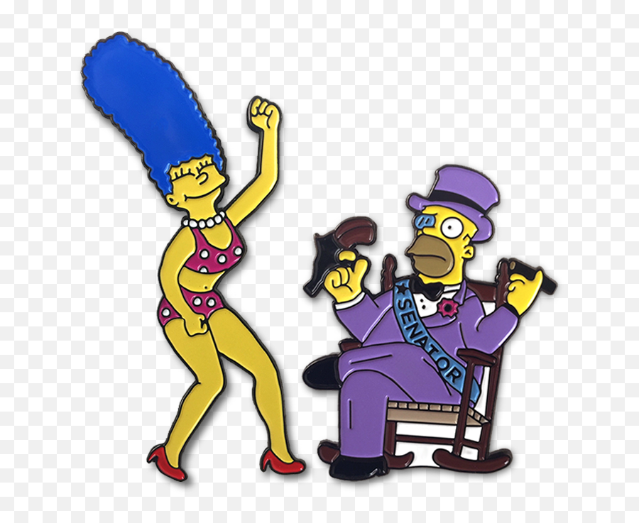 Dancing Marge U0026 Senator Homer Pin Combo - Simpsons Mr Burns Marge Png,Homer Png