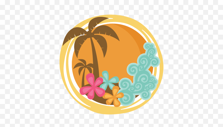 Tropical Sunset Svg Cutting Files For Scrapbooking Veach - Tropical Sunset Clipart Png,Sunset Png