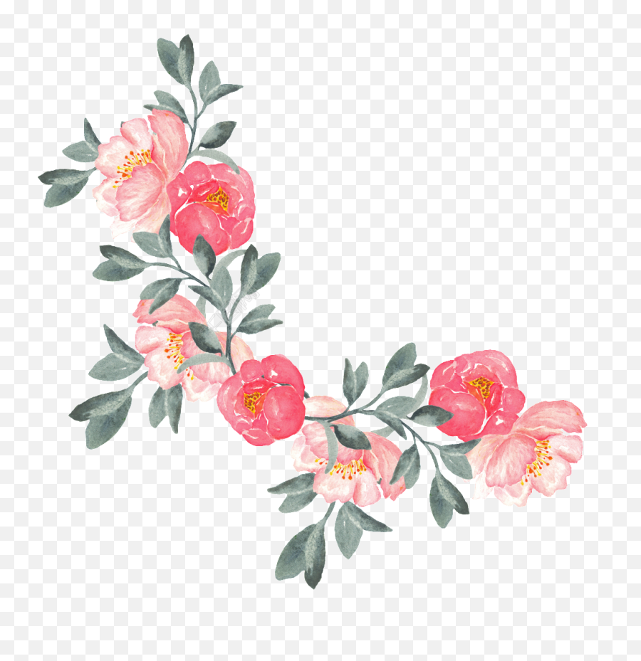 Hand Painted Flowers Png - Watercolor Flowers Png,Painted Flowers Png