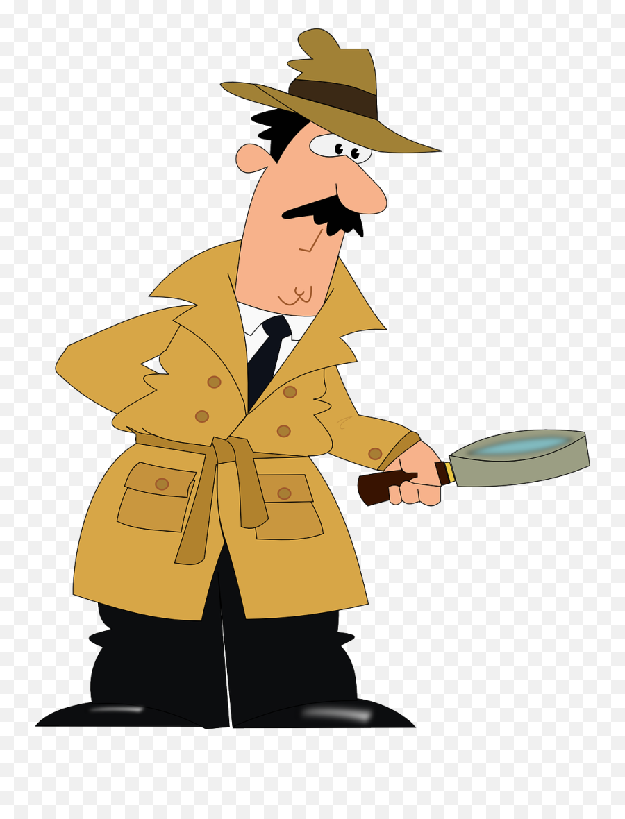 Inspector Man Detective - Free Vector Graphic On Pixabay Detective Png,Detective Hat Png