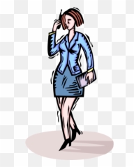 Entrepreneur In Conversation Mobile Phone - Vector Image For Women png