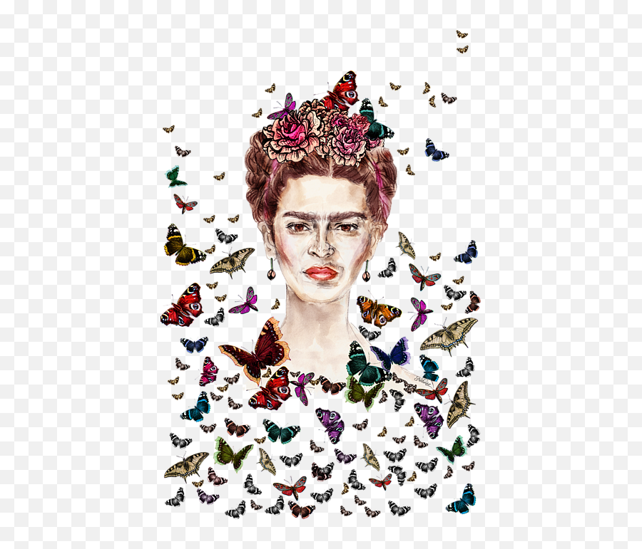 Frida Kahlo Flowers Butterflies Baby Onesie - Frida Kahlo Flowers Butterflies Png,Frida Kahlo Icon
