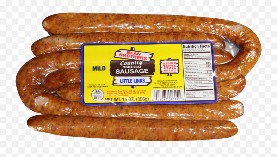 Bean Brothers Mild Country Smoked Sausage - Little Links Bean Brothers Sausage Png,Sausage Transparent