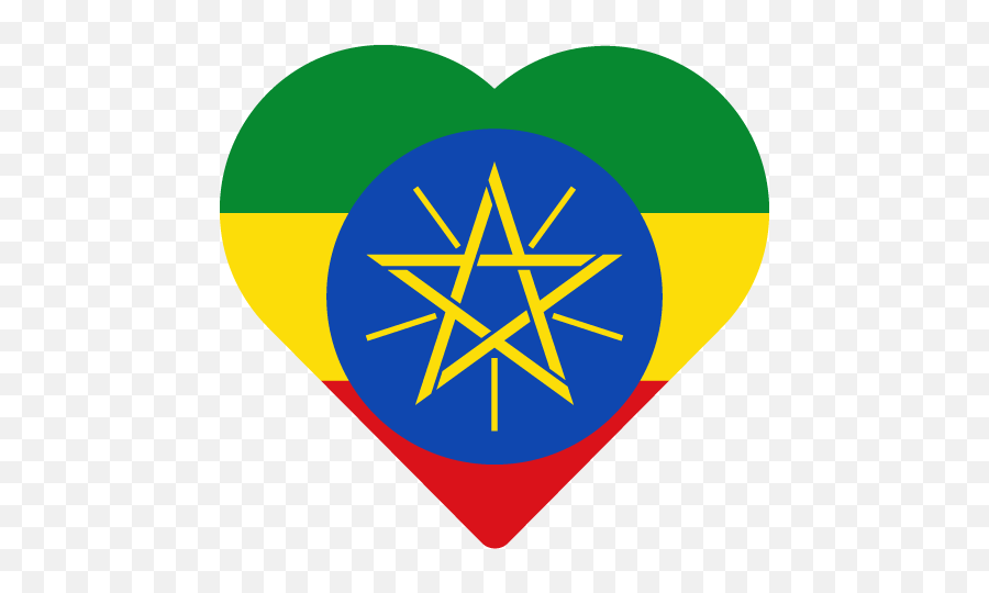Vector Country Flag Of Ethiopia - Heart Vector World Flags Ethiopia Flag Button Png,Libya New Flag Icon