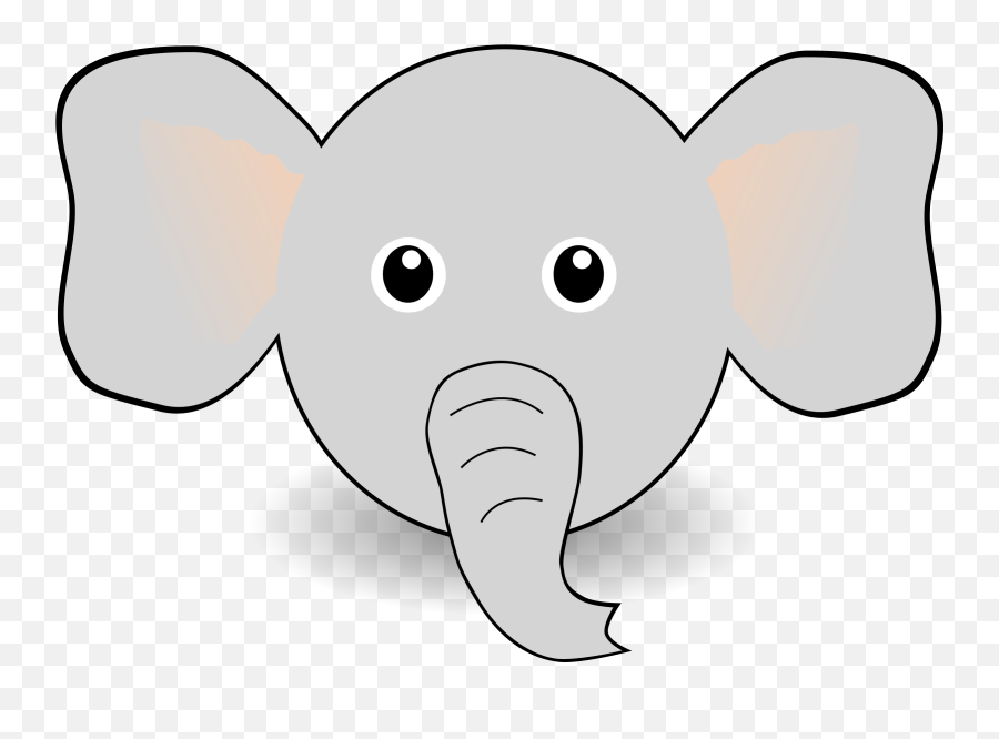 Elephant Clip Art Face - Cartoon Elephant Face Drawing Png,Elephant Clipart Transparent Background