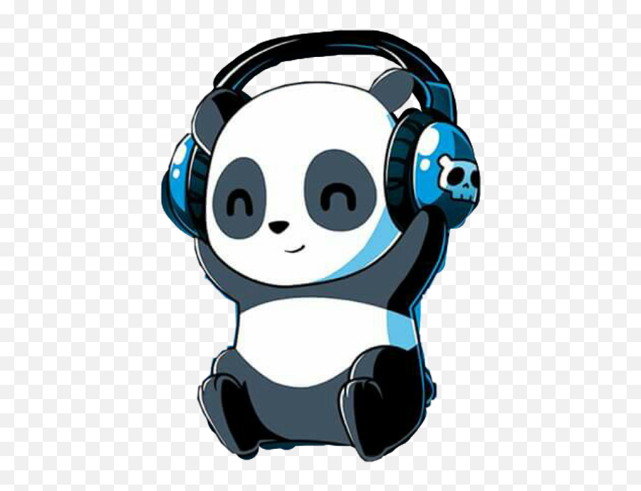 Cartoon Headphones Png - Panda Headphones Music Cartoon Panda With Headphones,Cute Panda Png
