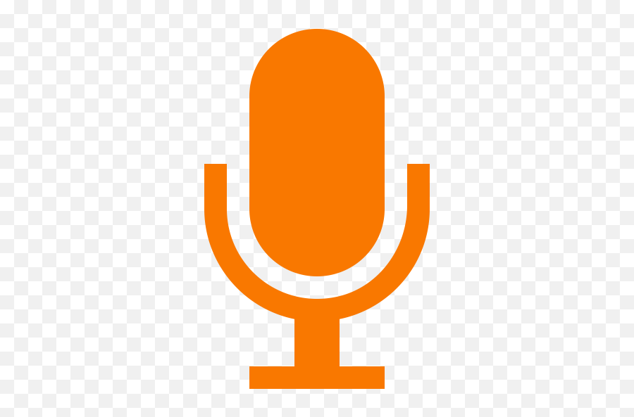 Microphone Icon Png Symbols Orange - Orange Microphone Icon Png,Google Microphone Icon