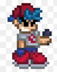 Fnfsprite - Pixilart Fnf Boyfriend Pixel Art Png,Fire Emblem Roy Icon