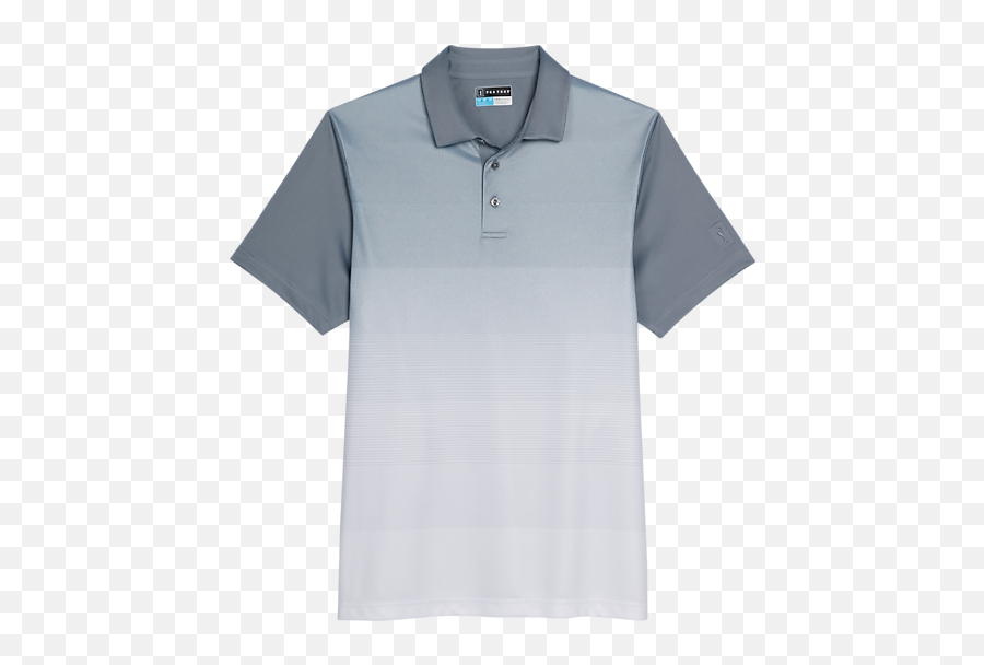 Pga Tour Classic Fit Ombre Front Polo Gray - Short Sleeve Png,Footjoy Icon Closeout Golf Shoes