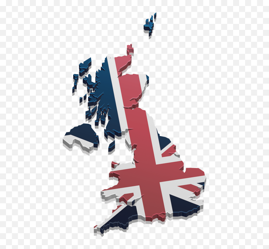 Download Hd Britain United Kingdom 3d Map Flag Png Citypng - Great Britain 3d Map,3d Map Icon Clipart
