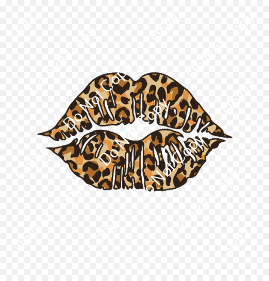 Cheetah Kiss Lips Png Lip Print