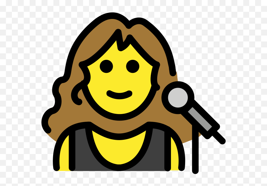 Fileopenmoji - Color 1f469200d1f3a4svg Wikimedia Commons Cómo Dibujar Un Cantante Fácil Png,Leia Icon