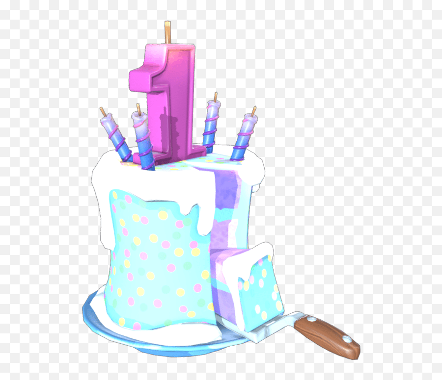 Fortnite Birthday Cake Back Bling Rare Backpack - Fortnite Birthday Cake Png,Birthday Cake Transparent Background