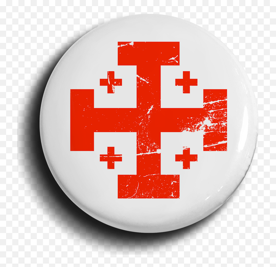 Jerusalem Cross Button - Monkrock Jerusalem Cross Transparent Png,Saint Brigid Icon