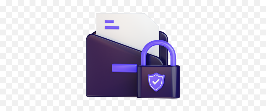 Lock Folder Icon - Download In Colored Outline Style Vertical Png,Purple Folder Icon