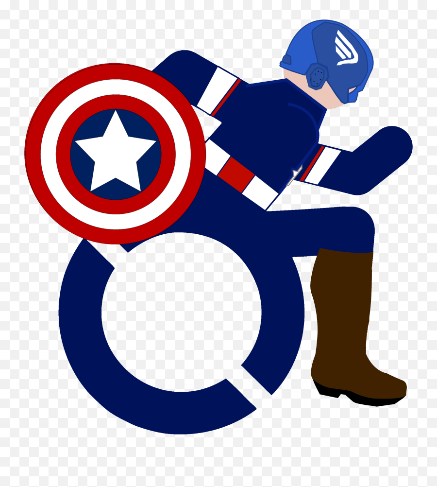 Disabled Captain America New - Logo Silla De Ruedas Full Png,Captain America Logo Png