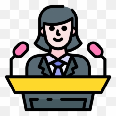 Politician Icon From Womens Day Pack Style - Lineal color png