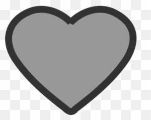 Vector Image Of Thick Blue Heart Icon Free Svg - Grey Heart png