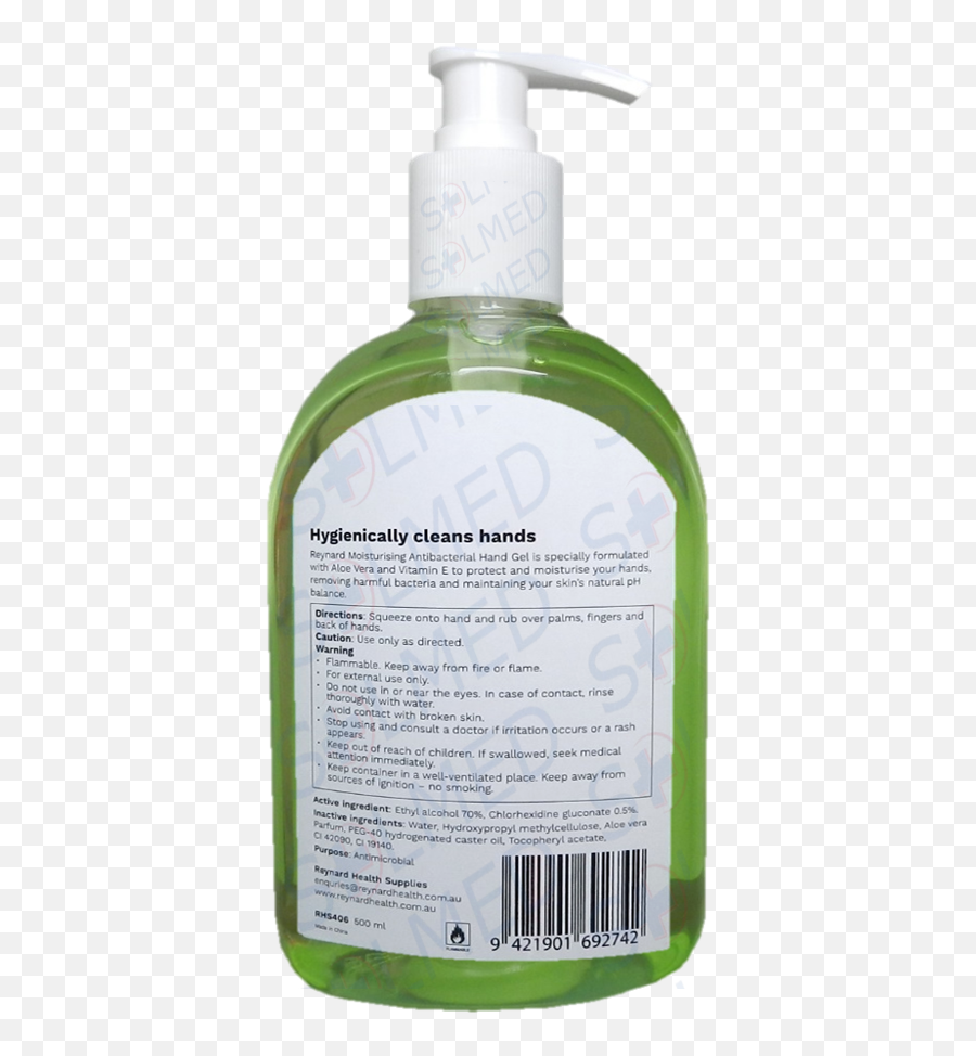 Antibacterial Hand Gel With Chorhexidine U0026 Aloe - Bottle Png,Back Of Hand Png