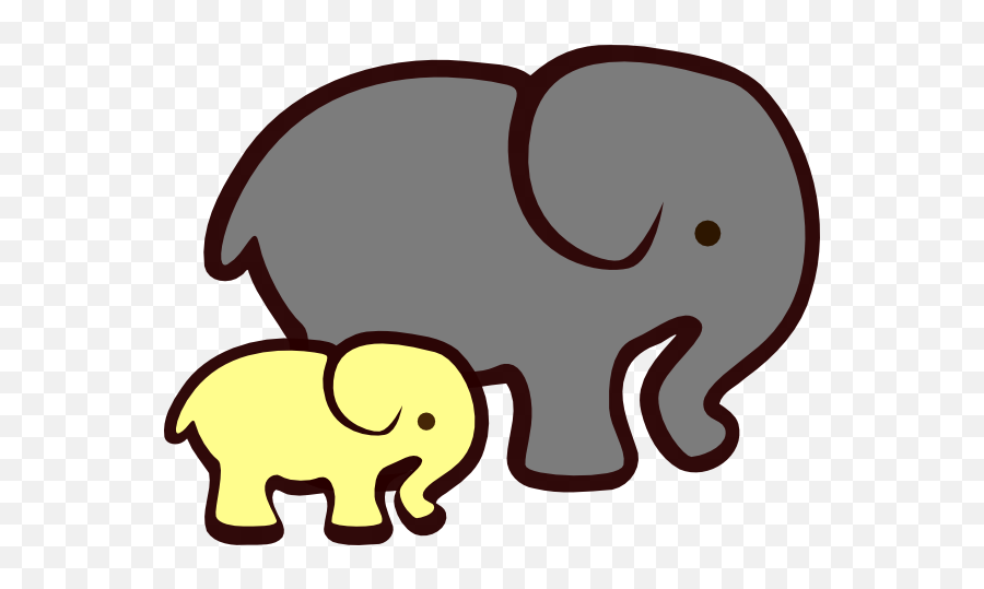 Elephant Clipart - Elephant Yellow Baby Shower Clipart Png,Elephant Clipart Transparent
