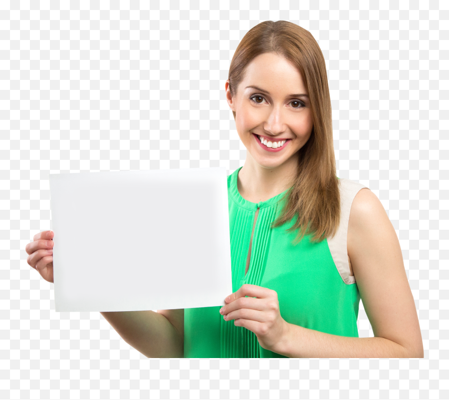 Woman Holding White Banner Png Image - Pngpix Girl Images For Banner,Banner Png