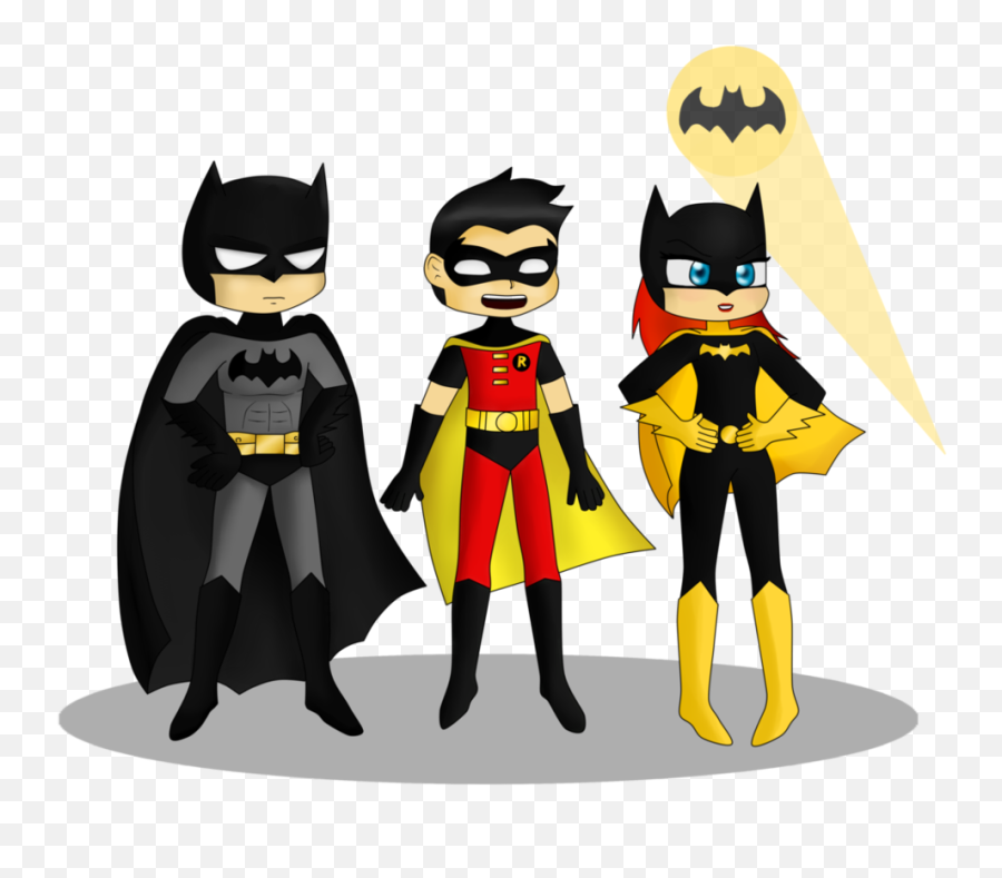Batman Robin Batgirl - Bat Man And Bat Girl Png,Batgirl Transparent