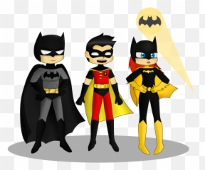 Batman Robin Batgirl - Bat Man And Bat Girl Png,Batgirl Transparent