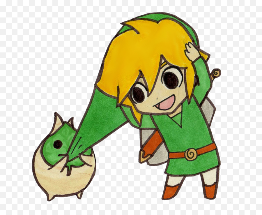 Download Chibi Link - The Legend Of Zelda Full Size Png Link Transparent Wind Waker Png,Legend Of Zelda Png