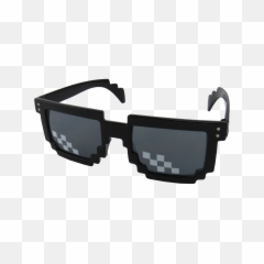 Deal With It Sunglasses - 8Bit Pixel Thug Life Wide by EnderToys Oculos Sol Estilo Minecraft png