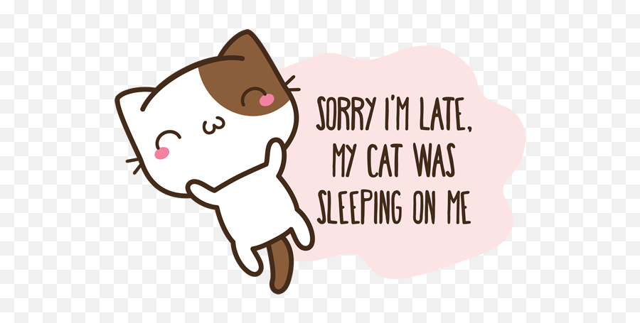 Download Sorry Iu0027m Late - Cat Yawns Png Image With No Cartoon,Sorry Png