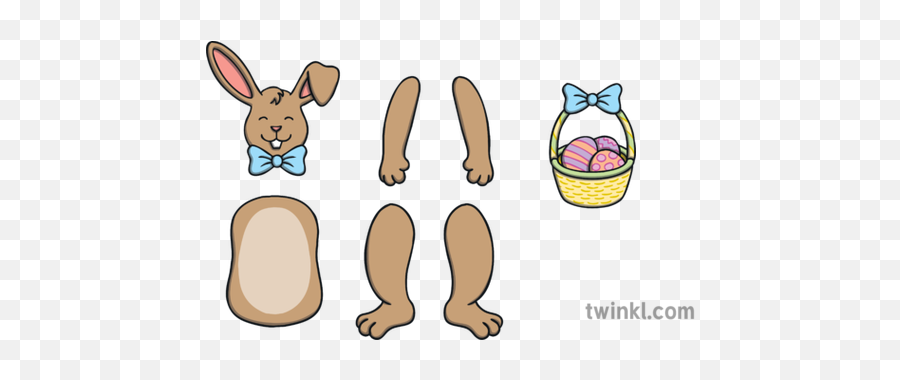 Split Pin Easter Bunny Illustration - Twinkl Split Pin Easter Bunny Png,Easter Bunny Png