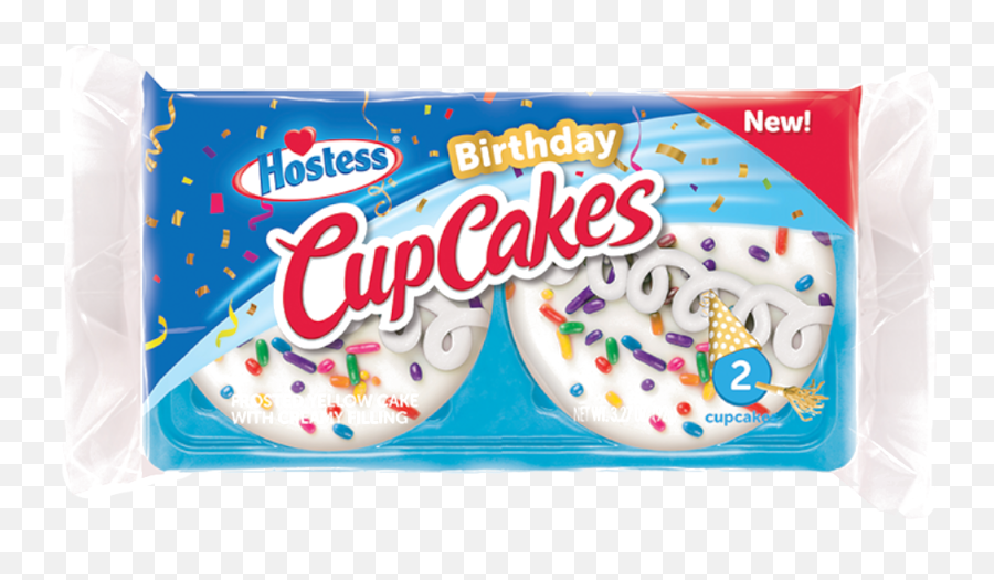 Hostess Birthday Cupcake 2pk 92g - Hostess Birthday Cake Cupcakes Png,Birthday Cupcake Png
