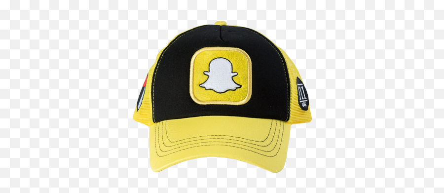 B180 Snapchat Logo Unisex Half Mesh Cap U2014 Fashion Pirate Online Png Transparent