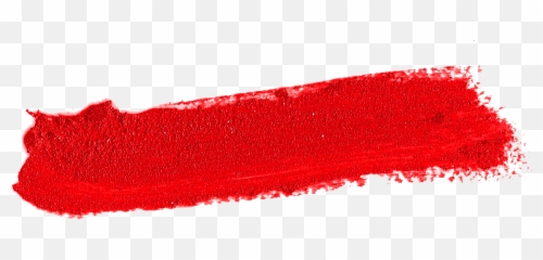 17 Red Lipstick Brush Stroke - Transparent Smudge Png