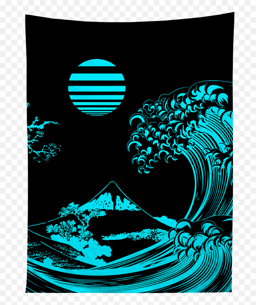 Fluorescent Wave Tapestry - Hoodie Png,Tapestry Png