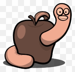 Cartoon Pictures Of Apples - Worms Clip Art Transparent Png
