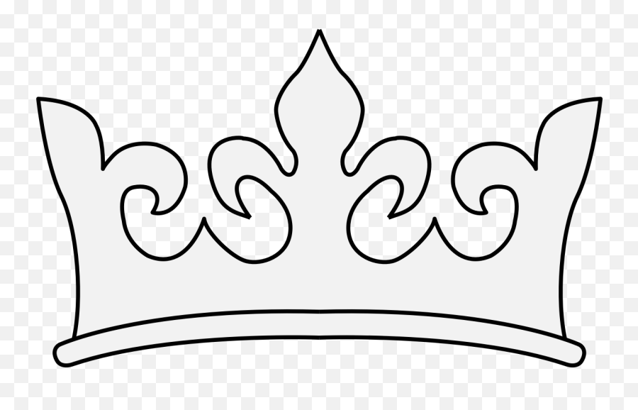 Crown - Traceable Heraldic Art Solid Png,Crown Drawing Png