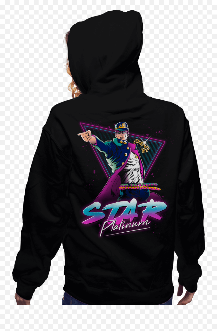 Download Star Platinum - Hoodie Full Size Png Image Pngkit Star Platinum T Shirt,Star Platinum Png