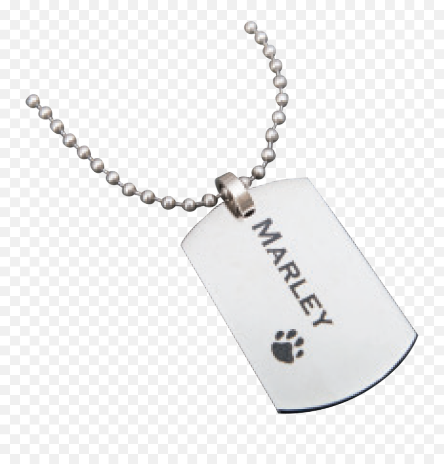 Pr112 Dog Tag Necklace - Mm Ball Chain Png,Dog Tag Png