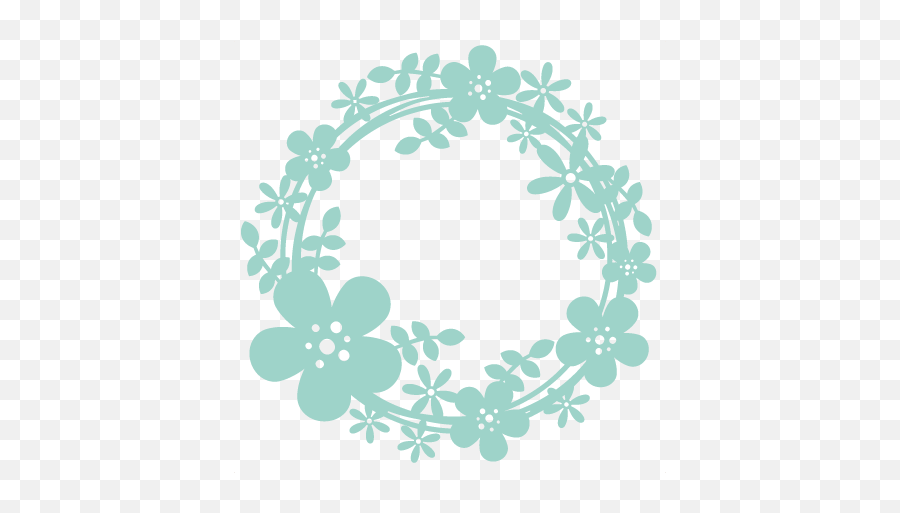 Spring Wreath Scrapbook Cut File Cute Clipart Files For - Flower Wreath Svg Free Png,Wreath Png