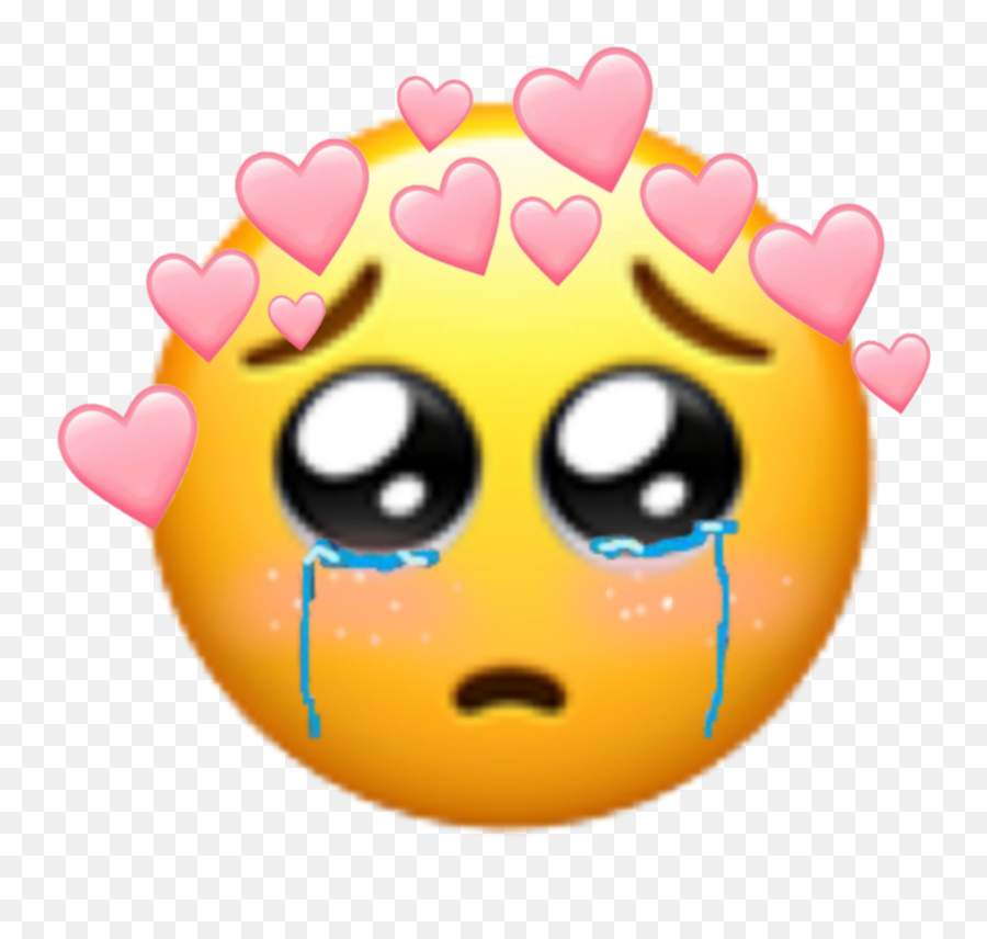 Emoji Cry Happytears Sticker By Emojiman - Sad Cute Emoji Faces Png,Blush Emoji Png
