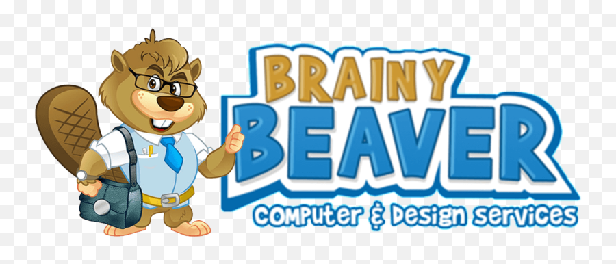 Brainy Beaver Computer U0026 Design Services - Computer Beaver Png,Computer Repair Logos
