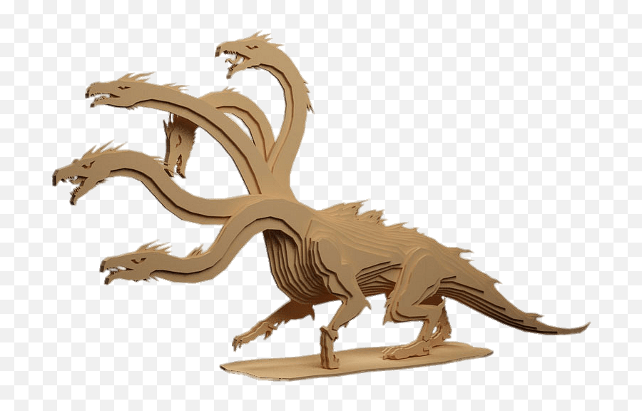 Wooden Hydra Figurine Transparent Png - Stickpng 5 Headed Hydra,Hydra Png