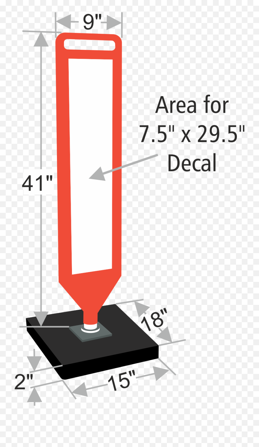 Flexpost Entrance With Straight Ahead Arrow Paddle - Vertical Png,Straight Arrow Png