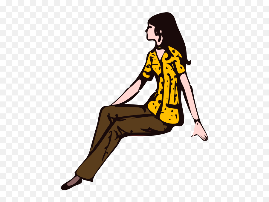 Sitting Girl Clip Art - Person Sitting Clipart Png,Girl Sitting Png