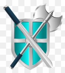 Swords Crossed Shield Comments Icon - Shields Clip Art png