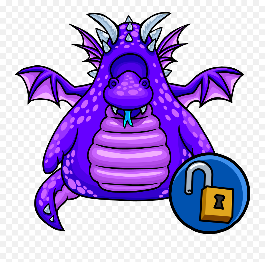 Download Purple Dragon Costume - Club Penguin Dragon Costumes Png,Skyrim Dragon Icon