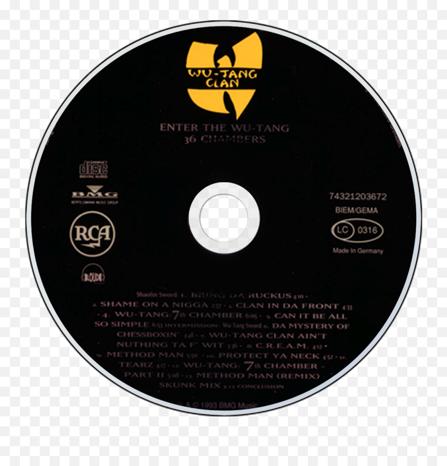 Greatest Hip Hop Albums - Wu Tang 36 Chambers Disc Png,Wu Tang Png