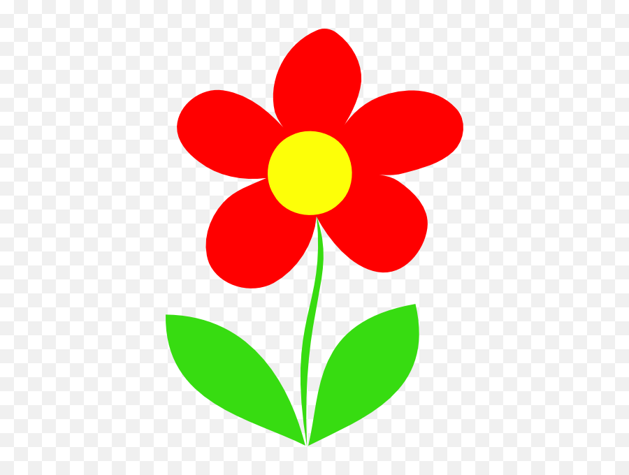 Flower Stem Clipart - Flower With Stem Clipart Png,Flower Stem Png